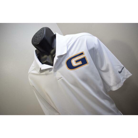 Nike Golf Polo Dri Fit Performance White Grambling Golf Shirt Mens Size 2XL XXL - Picture 1 of 10